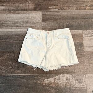 Women's White Denim Shorts